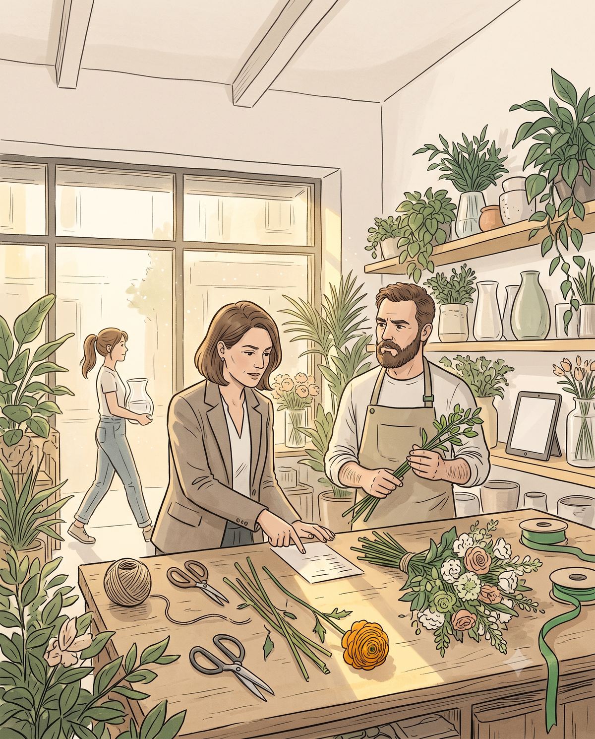 Dentro Verde Stelo, il negozio-sandbox Flor-ai