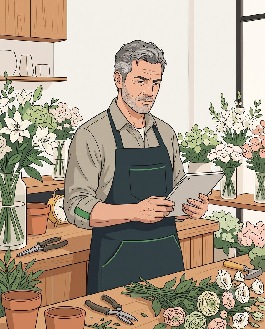 Chi presidia: il maestro fioraio al banco di Verde Stelo